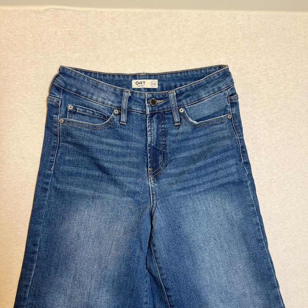 Oat New York Jeans Wide Leg Distressed 2/26